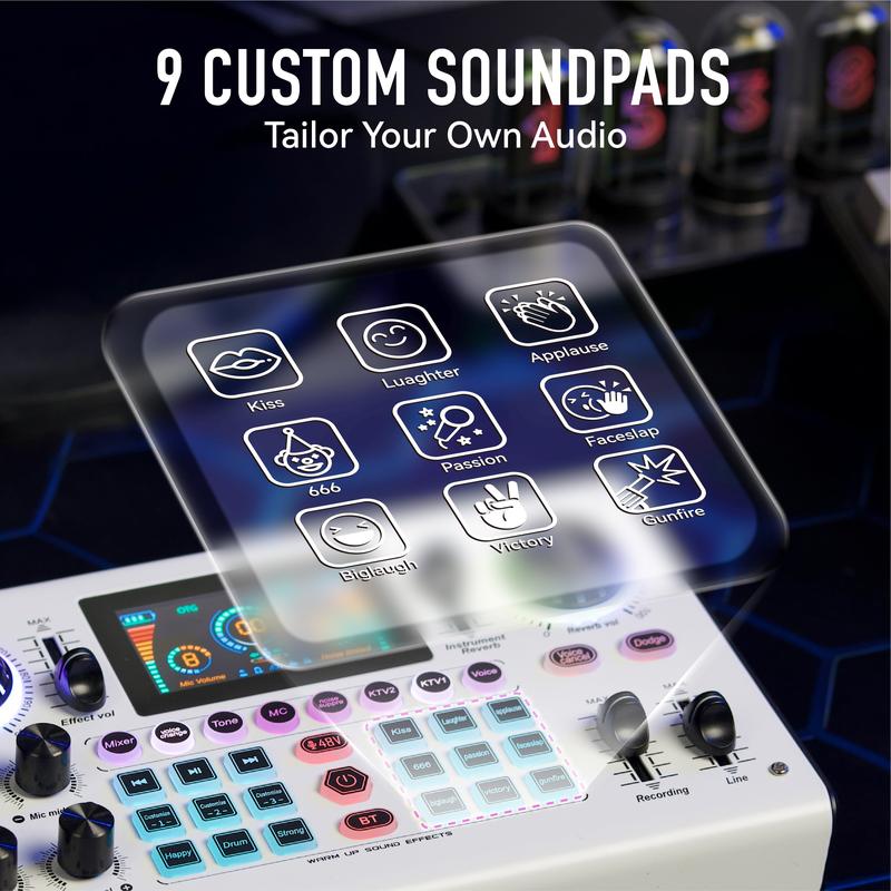 Hot Limited Time Low Price - HiCall C100PRO-P15 Live Audio Mixer, 48V Digital Sound Card, Dual DSP Chips,