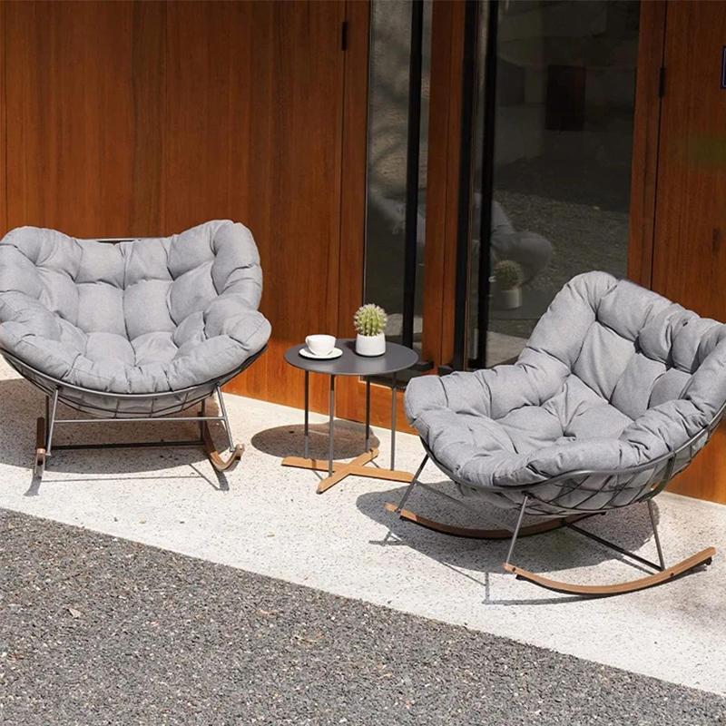 Indoor & Outdoor Royal Rocking Chairs with Cushions for Porch, Garden, Patio